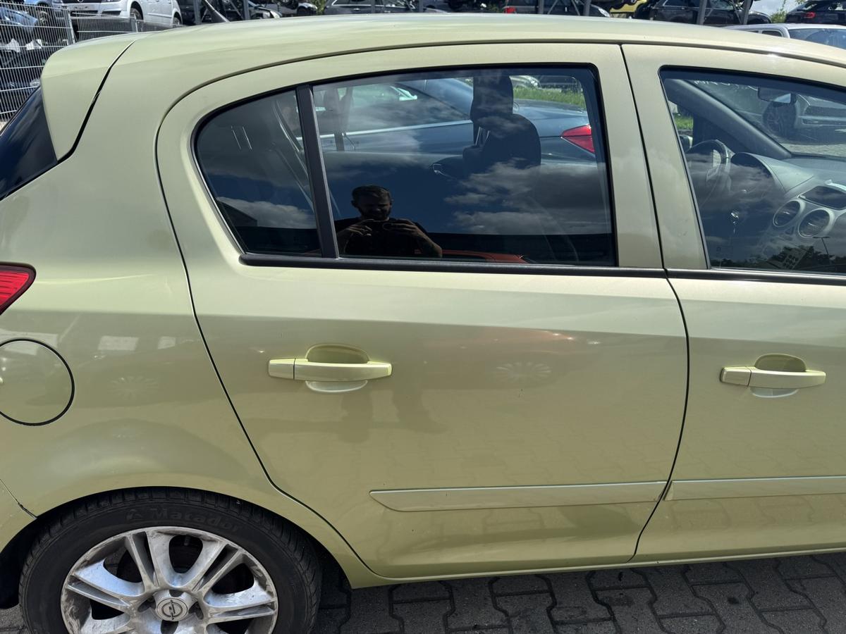 Opel Corsa D original T&uuml;r hinten rechts Z30E Green Tea Metallic Rohbau Bj.2006